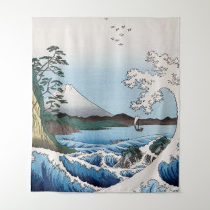 Utagawa Hiroshige - Zee van Satta, provincie Surug Wandkleed