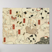 Utagawa Kuniyoshi - Katten Poster (Voorkant)