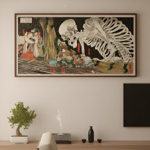 Utagawa Kuniyoshi Takiyasha Heksenskeletposter