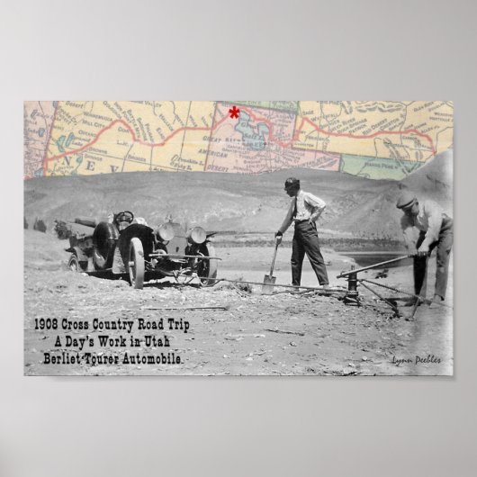 Utah 1908 Road Trip Poster (Voorkant)
