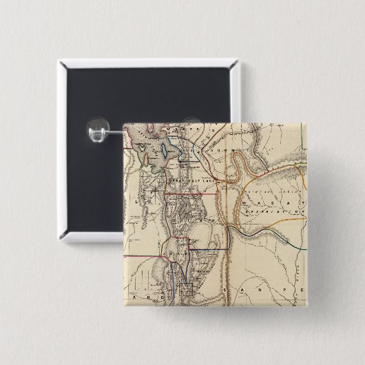 Utah 2 vierkante button 5,1 cm (Voorkant /achterkant)