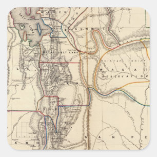 Utah 2 vierkante sticker