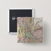 Utah 3 vierkante button 5,1 cm (Voorkant /achterkant)