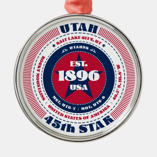 Utah 45e Staat Kerst Ornament (Voorkant)