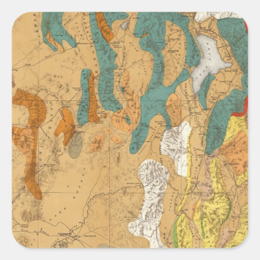 Utah 4 vierkante sticker (Voorkant)