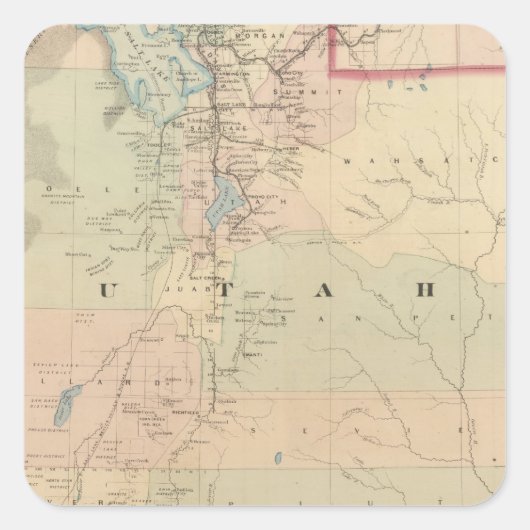 Utah 5 vierkante sticker (Voorkant)