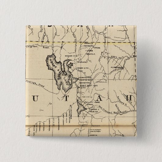 Utah 9 vierkante button 5,1 cm (Voorkant)