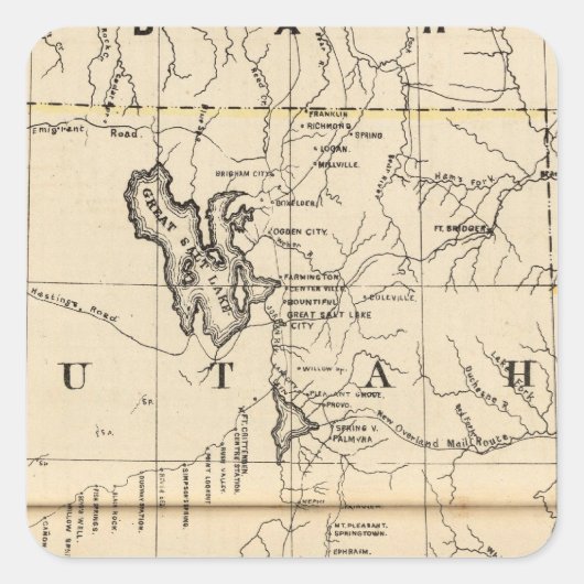 Utah 9 vierkante sticker (Voorkant)