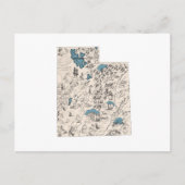 Utah  Afbeelding Map Antiek Utahan Chart Briefkaart (Voorkant)