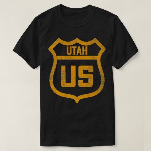 Utah - Amerikaanse wegverblindende wegwerpweg T-shirt (Design voorkant)