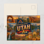Utah ansichtkaart briefkaart (Voorkant / Achterkant)