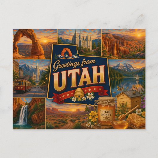 Utah ansichtkaart briefkaart (Voorkant)