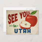Utah Apple - Vintage Travel Briefkaart (Voorkant / Achterkant)