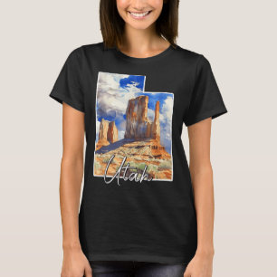 Utah aquarellandschapskunst voor natuurminnaars t-shirt