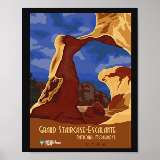 Utah Arches National Monument Vintage Travel Poster (Voorkant)