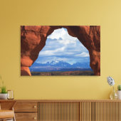Utah, Arches National Park, Delicate Arch Canvas Afdruk (Insitu (Woonkamer))