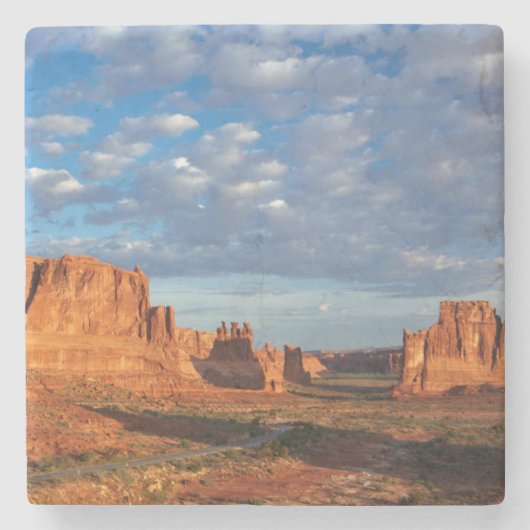 Utah, Arches National Park, rotsformaties 2 Stenen Onderzetter (Voorkant)