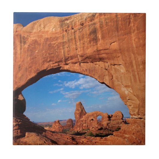 Utah, Arches National Park, Turret Arch 3 Tegeltje (Voorkant)
