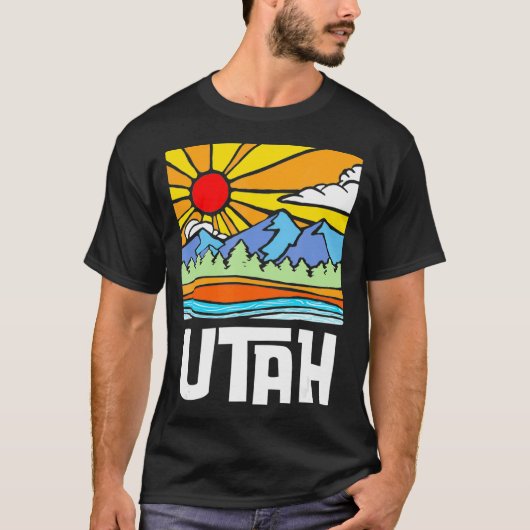 Utah Artistic Natuur Mountains  T-shirt (Voorkant)