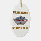 Utah Beach 6th June 1944 Keramisch Ornament (Rechts)
