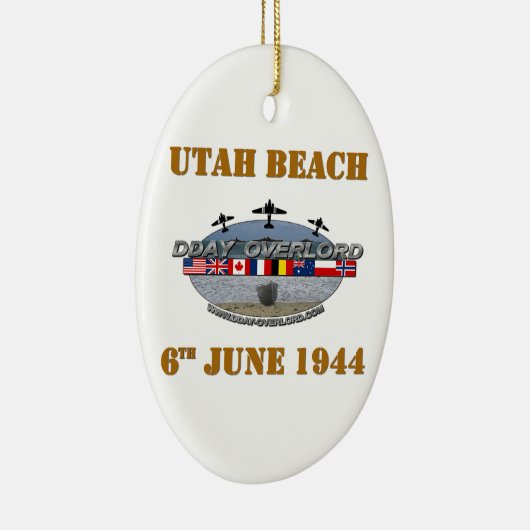 Utah Beach 6th June 1944 Keramisch Ornament (Rechts)