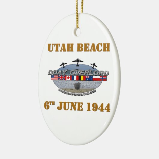 Utah Beach 6th June 1944 Keramisch Ornament (Links)