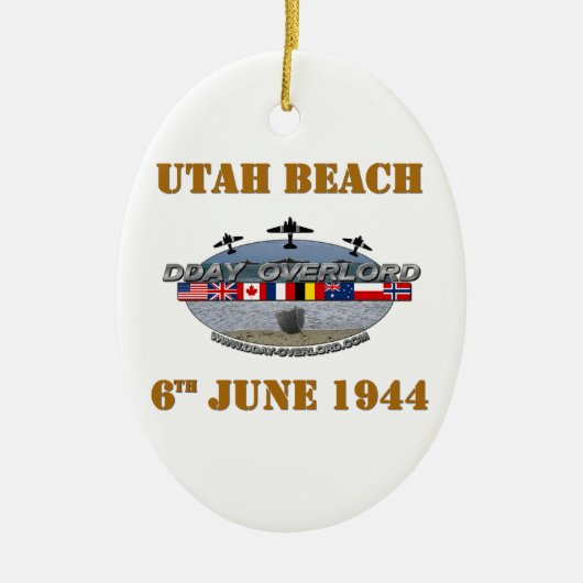 Utah Beach 6th June 1944 Keramisch Ornament (Voorkant)