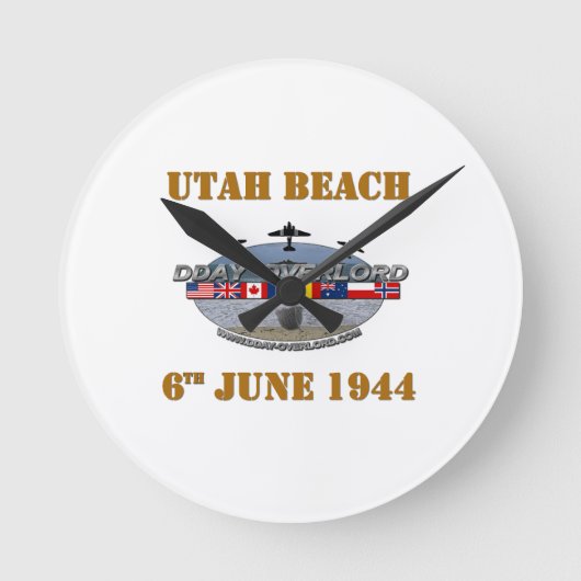 Utah Beach 6th June 1944 Ronde Klok (Voorkant)