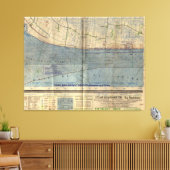  Utah Beach D-Day Invasion Map (1944) Canvas Afdruk (Insitu (Woonkamer))