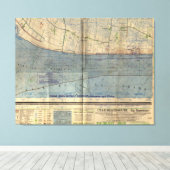  Utah Beach D-Day Invasion Map (1944) Canvas Afdruk (Insitu (Houten vloer))