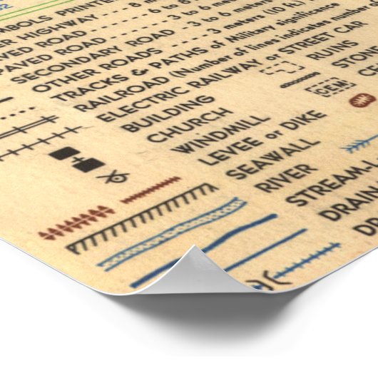  Utah Beach D-Day Invasion Map (1944) Poster (Hoek)