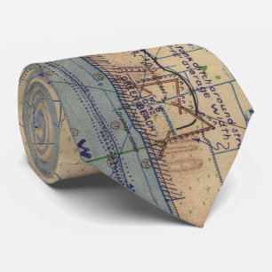 Utah Beach D-Day Invasion Map (1944) Stropdas