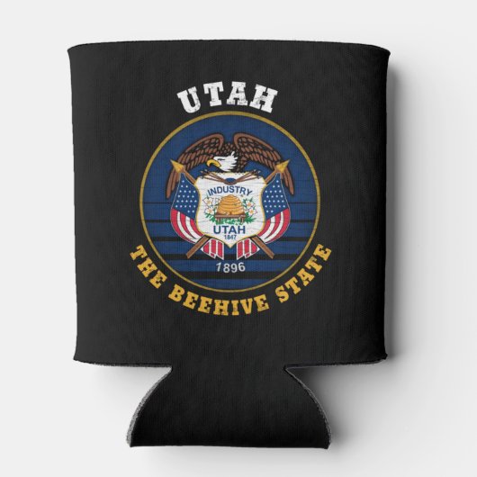UTAH BEEHIVE STATE FLAG BLIKJESKOELER (Achterkant)