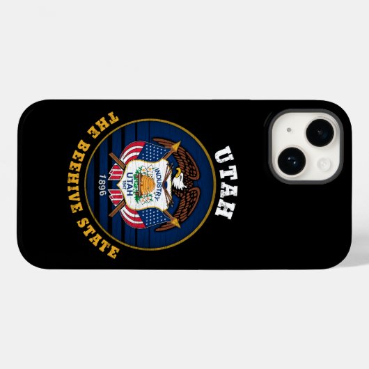 UTAH BEEHIVE STATE FLAG Case-Mate iPhone CASE (Achterkant (horizontaal))