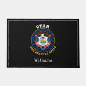 UTAH BEEHIVE STATE FLAG DEURMAT (Voorkant)