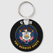 UTAH BEEHIVE STATE FLAG SLEUTELHANGER (Voorkant)