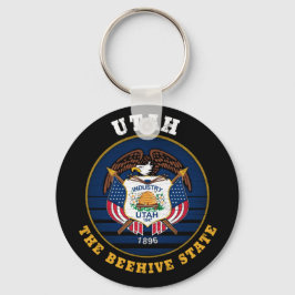 UTAH BEEHIVE STATE FLAG SLEUTELHANGER