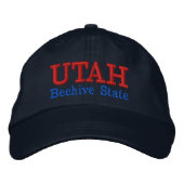 Utah Beehive State geborduurd Pet (Voorkant)