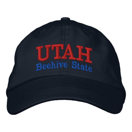 Utah Beehive State geborduurd Pet (Voorkant)