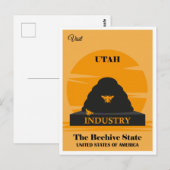Utah  Beehive State Travel Briefkaart (Voorkant / Achterkant)
