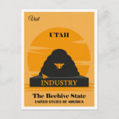 Utah  Beehive State Travel Briefkaart (Voorkant)