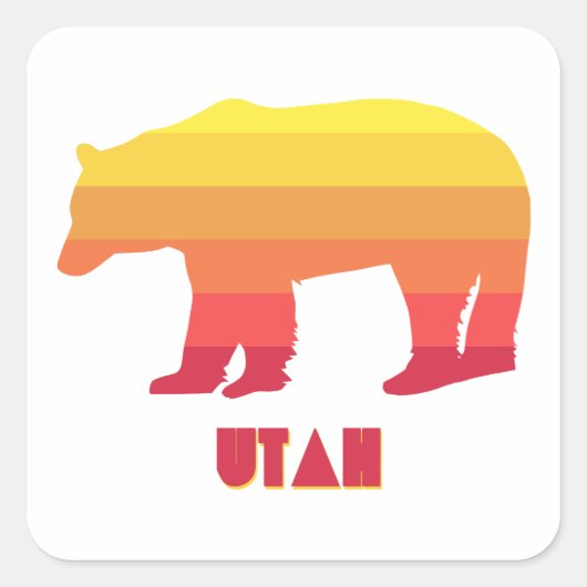 Utah Beer Vierkante Sticker (Voorkant)