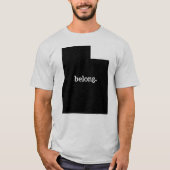 Utah Belong State Map T-Shirt (Voorkant)