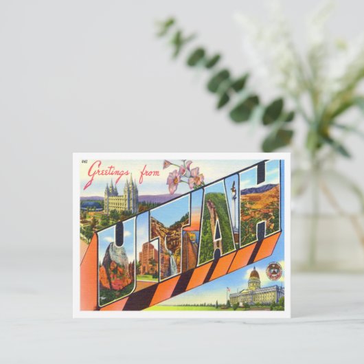 Utah  Big Letters Briefkaart (Staand voorkant)