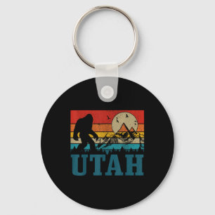 Utah Bigfoot Vintage Bergen Wandelen Kamperen Jach Sleutelhanger
