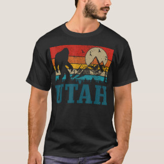 Utah Bigfoot Vintage Bergen Wandelen Kamperen T-shirt