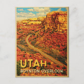  Utah Boynton Overlook Briefkaart (Voorkant)