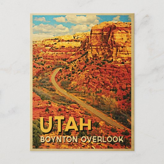 Utah Boynton Overlook Briefkaart (Voorkant)