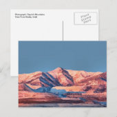Utah Briefkaarten Oquirrh bergen Snow Winter Plain (Voorkant / Achterkant)