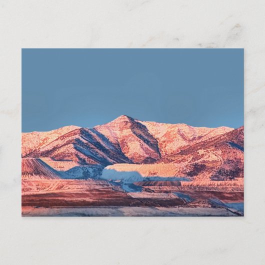 Utah Briefkaarten Oquirrh bergen Snow Winter Plain (Voorkant)